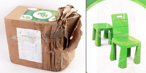 УЦЕНКА 30% Стульчик-табурет детский, ЗЕЛ., Фламинго 