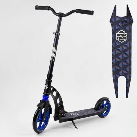 Самокат двоколісний "Best Scooter" (колеса PU, d переднього колеса - 23 см, d заднього колеса - 18 см, 1 амортизатор передній)