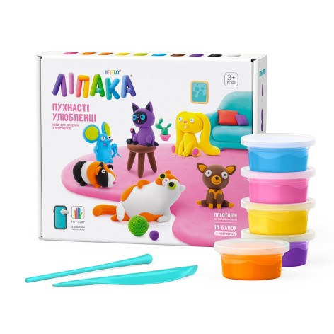 Меганабор самостоятельно твердеющего пластилина ЛИПАКА – ПУШИНЫЕ ЛЮБИМЫ