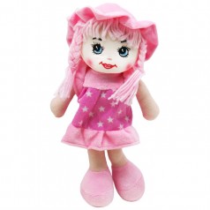 Кукла мягкая розовая
