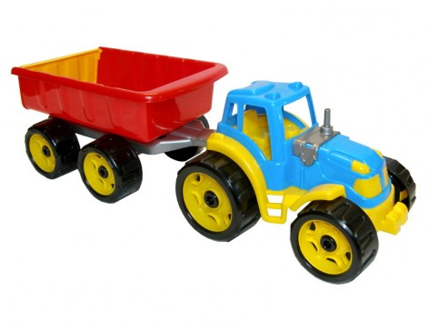 Трактор игрушечный с прицепом Технок, большой