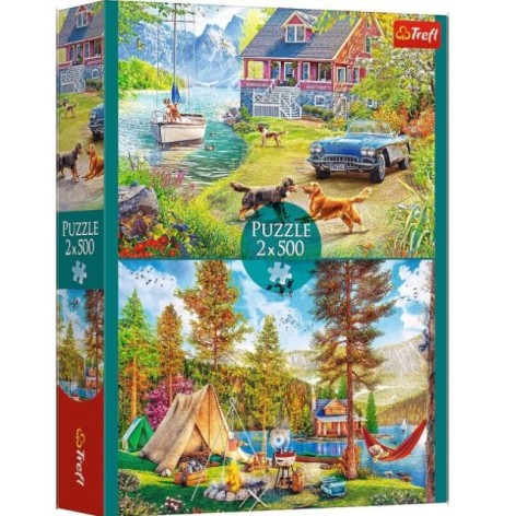 Пазлы 2в1, 500 шт "Летний отдых"