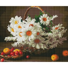 Алмазна мозаїка: Польові ромашки