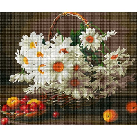 Алмазна мозаїка: Польові ромашки