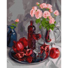 Картина за номерами "Гранатовий натюрморт", 40х50 см