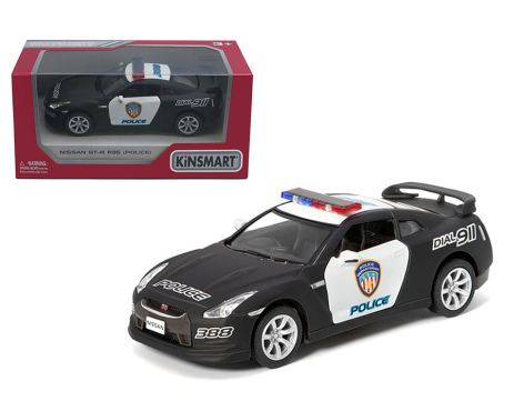 Машина металл "KINSMART" "Nissan GT-R (R-35) Police", в кор. 16*8,5*7,5см