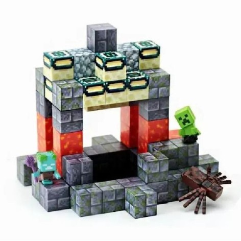 Конструктор магнитный "Майнкрафт/Minecraft" 68 элементов, фигурки героев, в коробке
