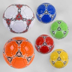 М'яч футбольний розмір №2, 6 видів, вага 100 грам, матеріал PVC, балон гумовий