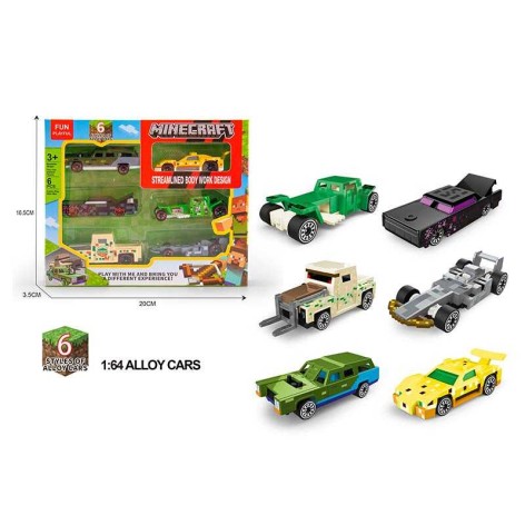 Набір машин 6 штук, металопластиковий корпус, кор. 16*20*3 см 