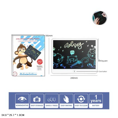 Планшет для малювання H16C-W LCD Writing Board 16'' кольоровий кор.34*1*25,7 