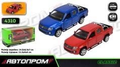 Машина мет. АВТОПРОМ,1:46 Volkswagen Amarok, 2 кольори, відкр.двері,в кор. 14,5*6,5*7 см 
