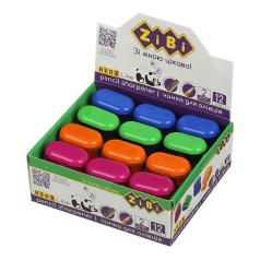 Чинка з контейнером COMBI, 2 отв., пластик. корпус, асорті, KIDS Line, ціна за 12 шт. //