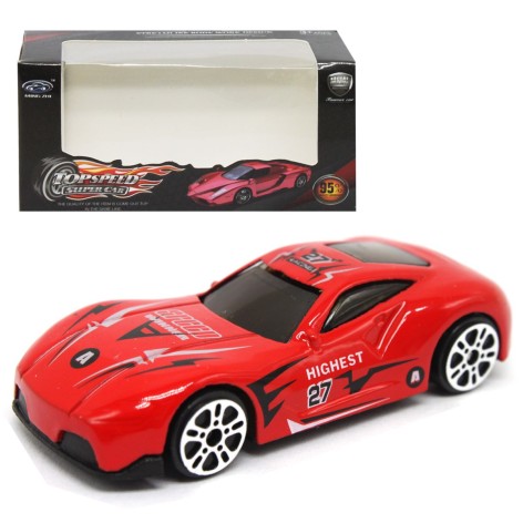 Машинка металлическая красная