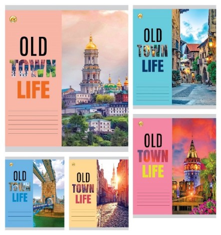 Зошит 48 арк.лінія Тверда ТА52505 Старі міста, 10/200, 5к. ціна за 10 шт.