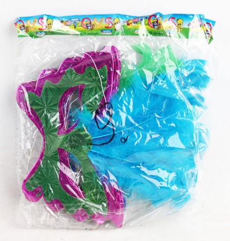 УЦЕНКА 30% Маска 3D голограма з пір'ям, 10 шт. в уп. //