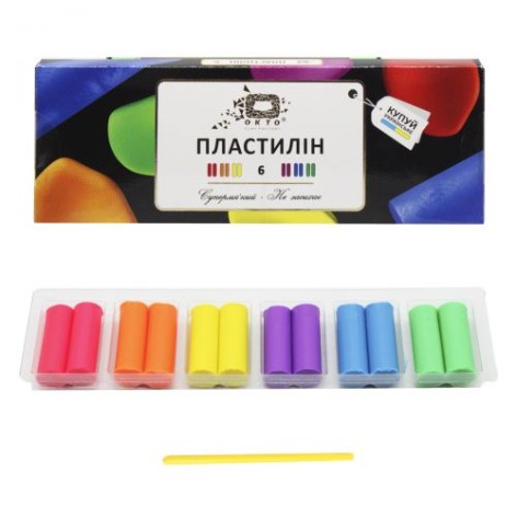 Набор пластилина, 6 цветов.