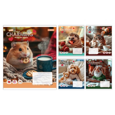 А5/18 кл. 1B Charming, зошит учнівський шкільний ціна за 25 шт. //