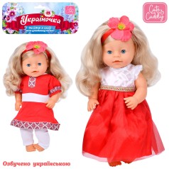 Кукла Украиночка, 39см, пье-писает, муз(укр), 2 песни, 2 вида, на бат(табл), в п/е 24-52-10см 