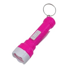 Ліхтарик-брелок кишеньковий на батарейках м.110  рожевий