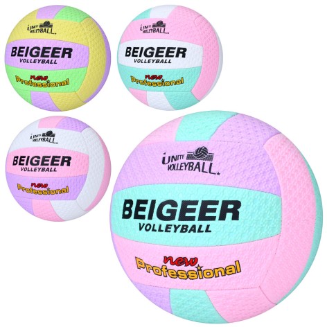 М'яч волейбольний офіційний розмір, ПВХ, 280-300г, 4кольори, в п/е /30/