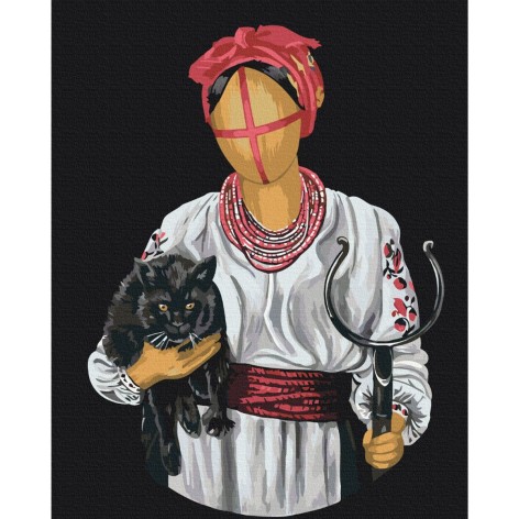 Картина по номерам "Конотопская ведьма ©Valeriya Macarenco" ???