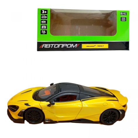 Машинка металева Автопром "McLaren 765 LT" батарейна світло-звукова відчиняються двері
