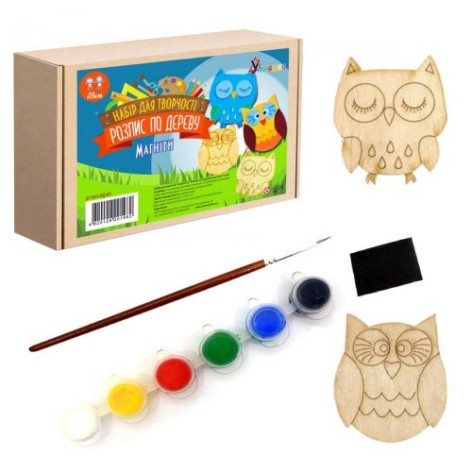 Набор для росписи по дереву "Магниты: Совы"