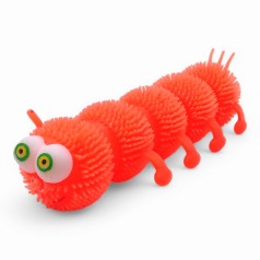 Іграшка антистрес світиться Гусінь Мохнатик (помаранчевий)