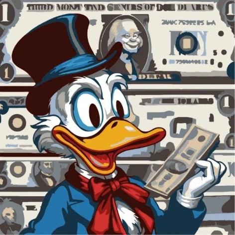 Картина за номерами "Скрудж" 30х30 см