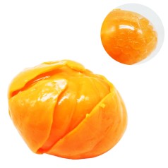Антистресс мандарин с кожурой и листочком пенный ( Оранжевый)