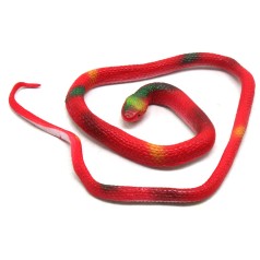 Змія велика гумова клубок 70 см Червона 10 штук