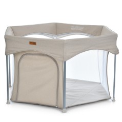 Манеж ME 1195 SWIFT 6 Beige (1шт) шестигран., детский, откидн.бортик, вход-змейка, бежевый