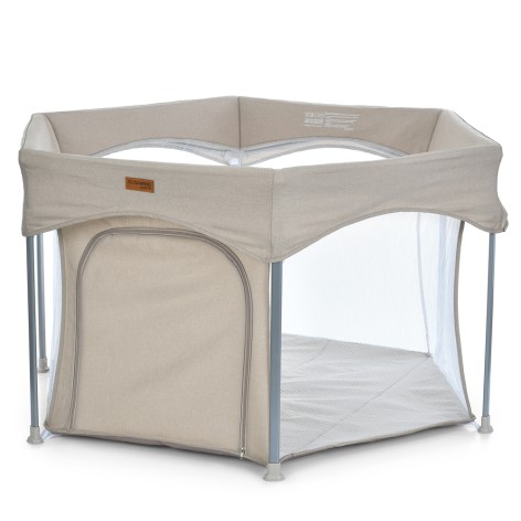 Манеж ME 1195 SWIFT 6 Beige (1шт) шестигран., детский, откидн.бортик, вход-змейка, бежевый