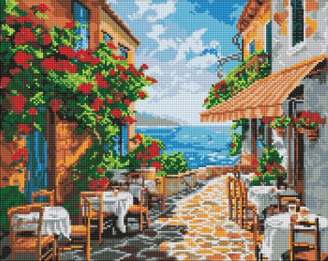 Набір з алмазною мозаїкою Тихий куточок Ideyka 40х50 см AMO8041