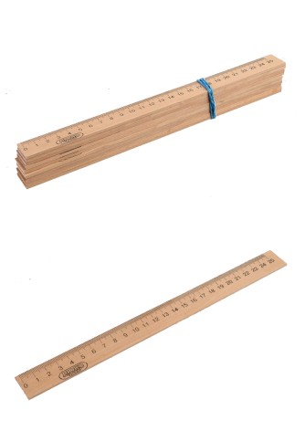 Лінійка дерев'яна 25 см 