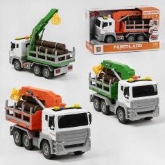 Спецтехника 2 цвета, на батарейках, инерция, насос помповый, свет, звук, в кор. 