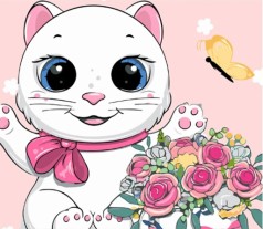 Набор для росписи по номерам Белая красавица Strateg размером 30х40 см (SS6732)