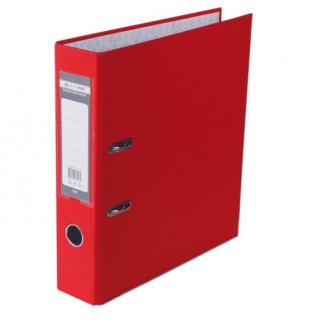 Папка-реєстратор Lux односторонній Jobmax А4, 70мм PP, червоний, збірний