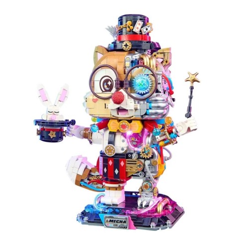 Конструктор Loz "Механическая белка" mini, 20 см, с подсветкой, 1831 деталь