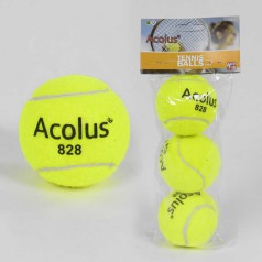 Мяч для тенниса 3 шт., d=6 см