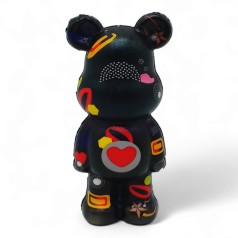 Сквіш Антистрес Медвежонок Bearbrick чорний серце