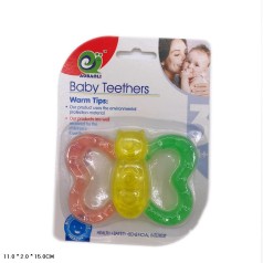 Погремушка-прорезыватель силикон с жидким наполнителем, на планш 16*11*1,5см 