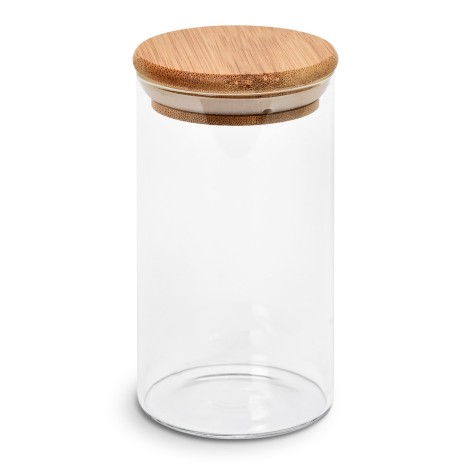 Банка з бамбуковою кришкою 350мл 6.5*12см R10902-12 