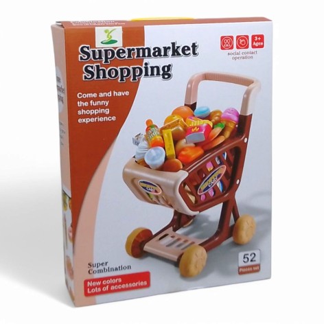 Игрушечный набор "Коляска с продуктами"