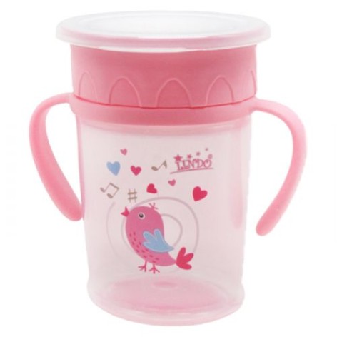 Склянка-непроливайка "360°", рожевий