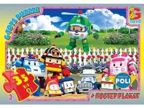Пазлы "Робокар Поли", 35 элементов