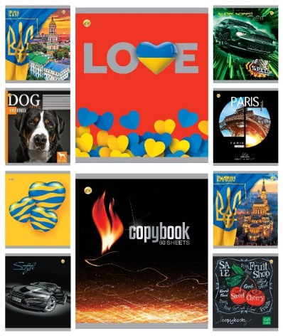 Зошит 60 арк. клітинка, серія ЕМБОССІНГ, ТМ Фемілі Лайн, 10/160 ціна за 10 шт.