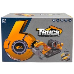 Металевий трактор з набором ковшів (7х12х17см)