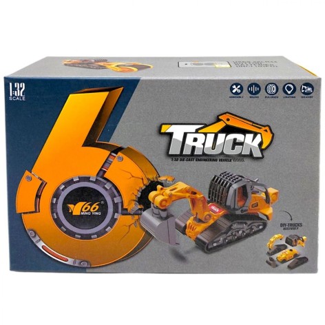 Металевий трактор з набором ковшів (7х12х17см)