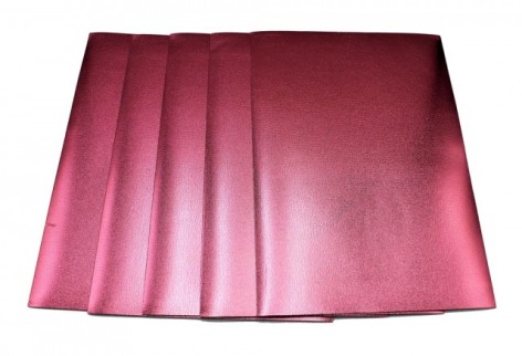 Кольорова ЕВА піна з металізована (Фоаміран) А4, 21х29, 7 см, 1,8 мм 5 листів, рожевий